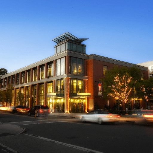 Princeton Public Library at night.